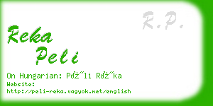 reka peli business card